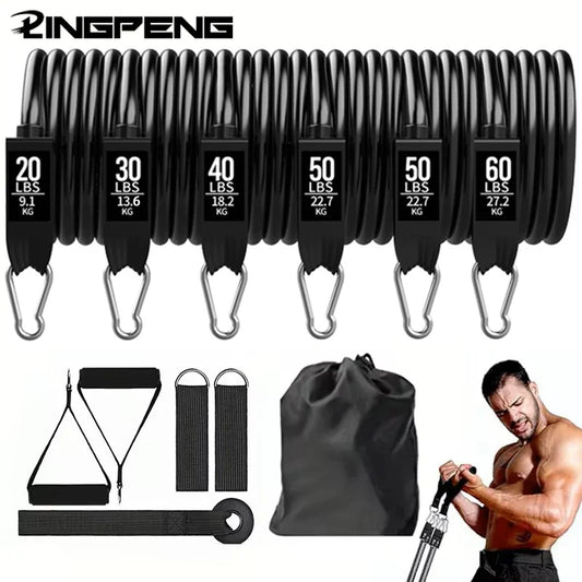 Wrapped Resistance Band & Rod Set – Strength Training