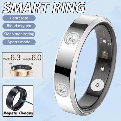 2025 Smart Health Ring – Heart Rate & Stress Monitor, IP68 Waterproof