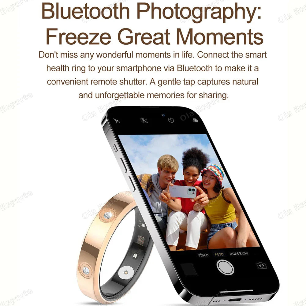 2025 Smart Health Ring – Heart Rate & Stress Monitor, IP68 Waterproof