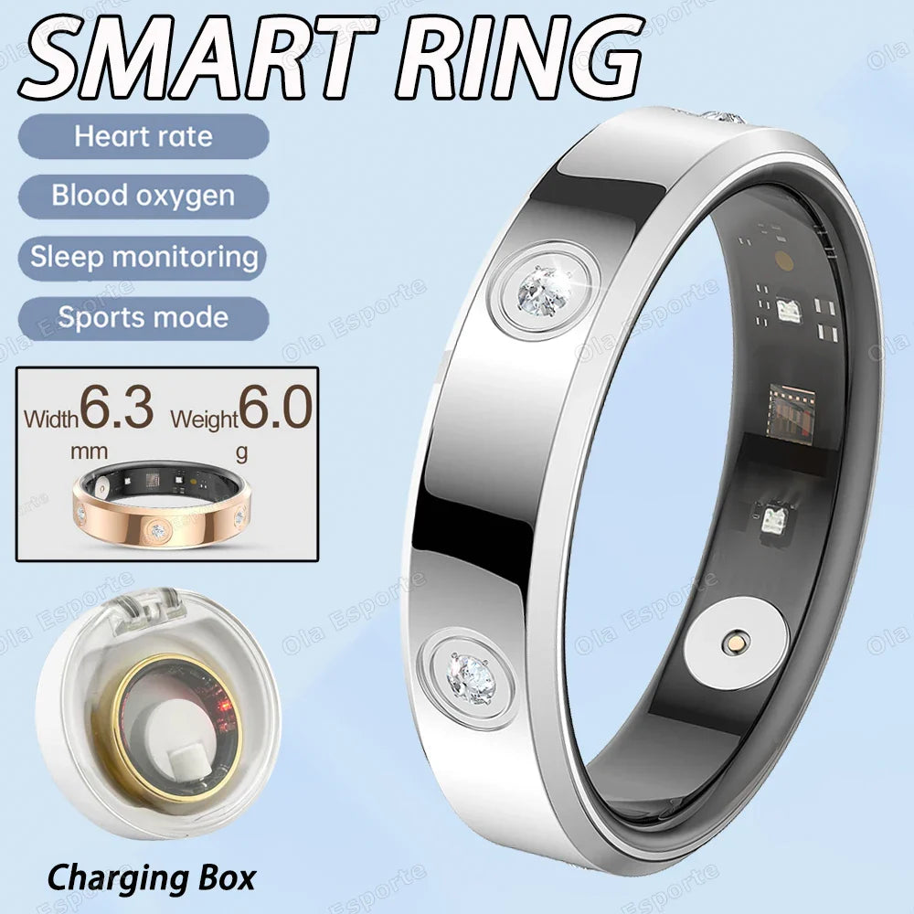2025 Smart Health Ring – Heart Rate & Stress Monitor, IP68 Waterproof