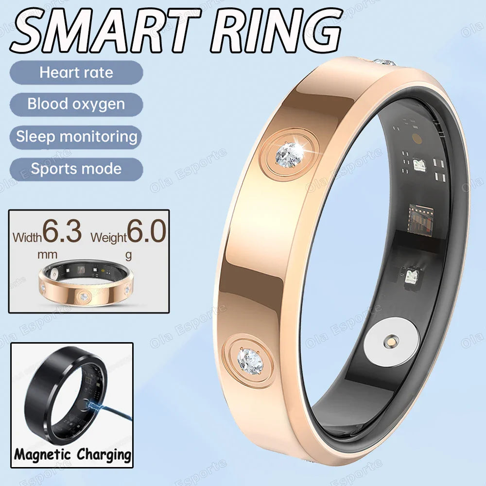 2025 Smart Health Ring – Heart Rate & Stress Monitor, IP68 Waterproof