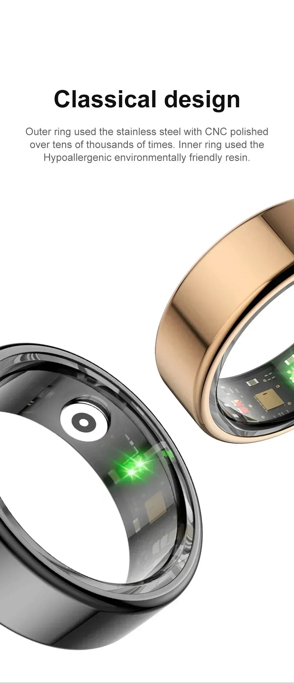2024 COLMI R02 Smart Ring – Health Monitor & 5ATM Waterproof