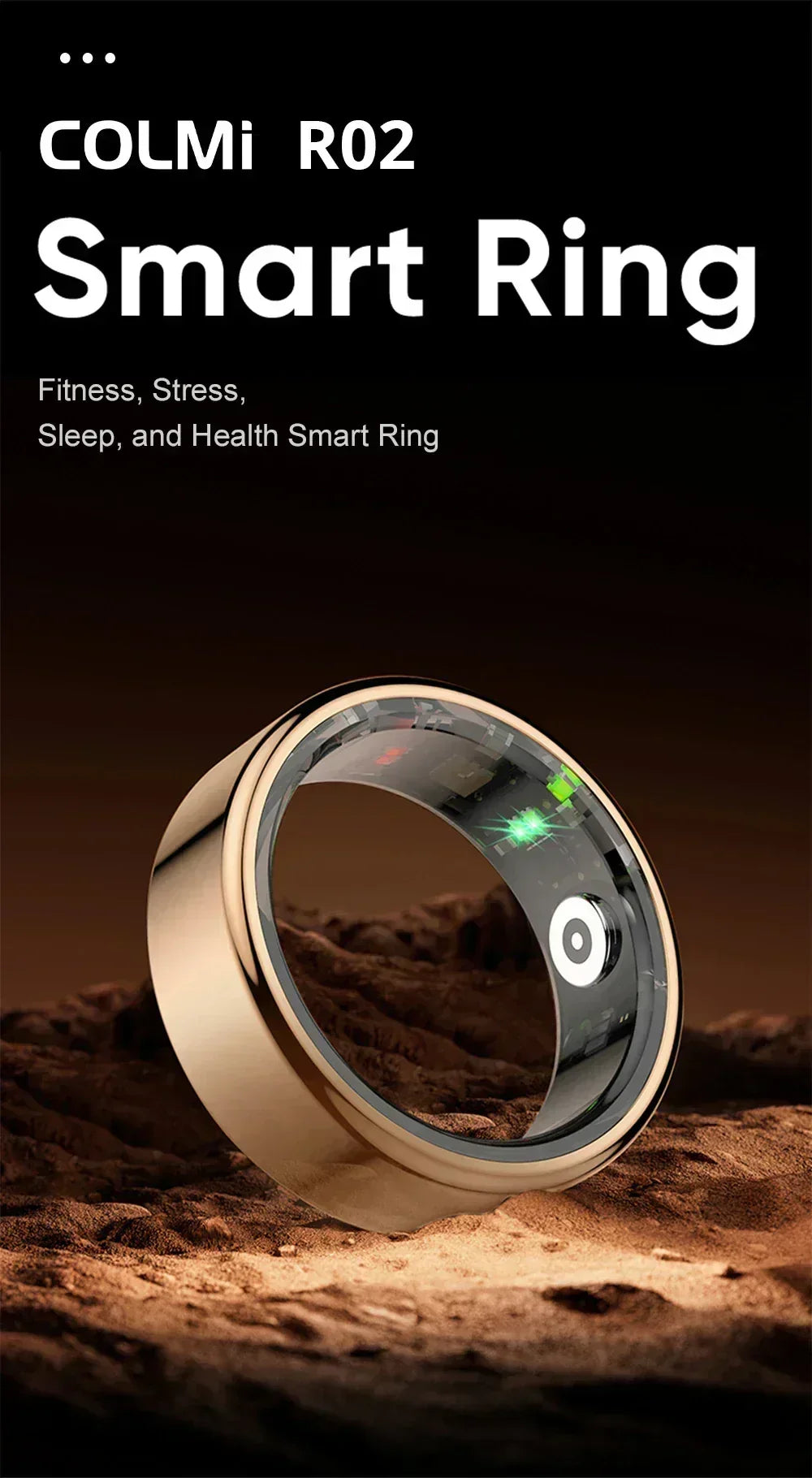 2024 COLMI R02 Smart Ring – Health Monitor & 5ATM Waterproof