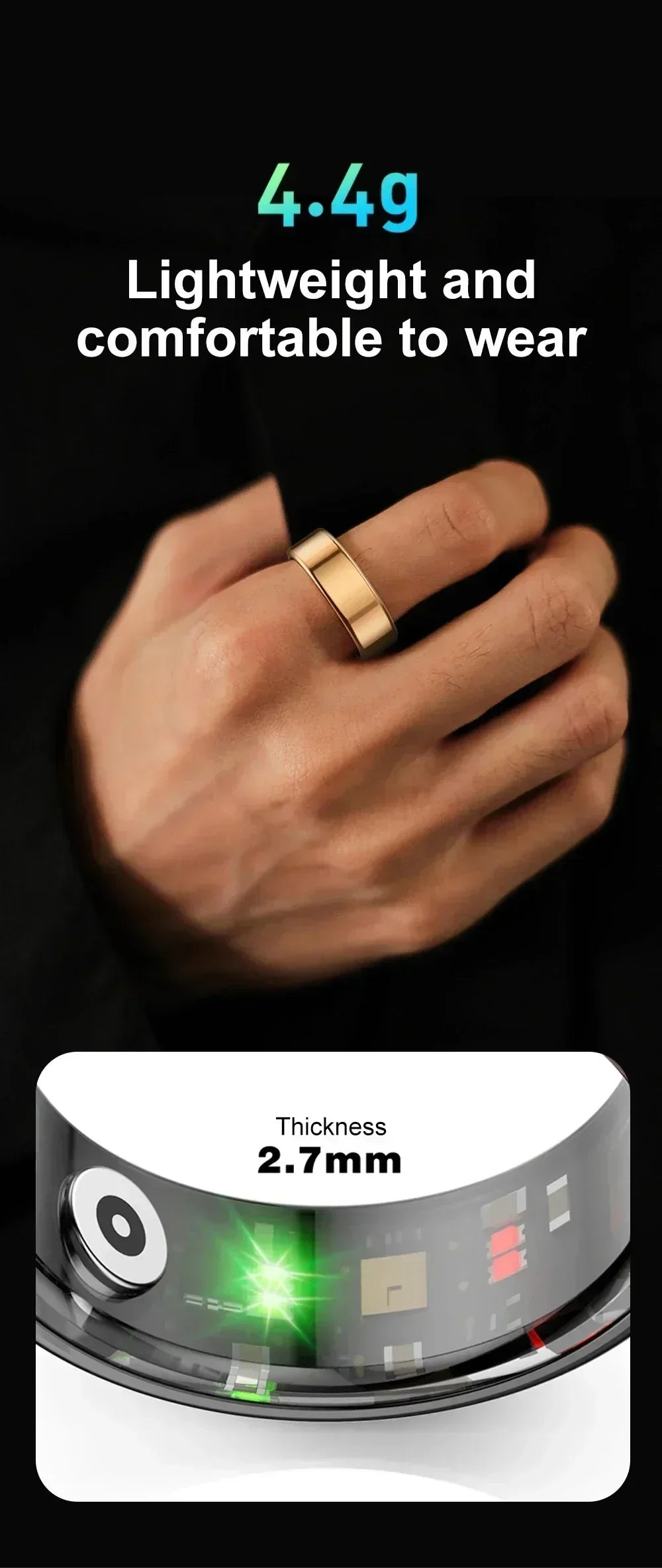 2024 COLMI R02 Smart Ring – Health Monitor & 5ATM Waterproof