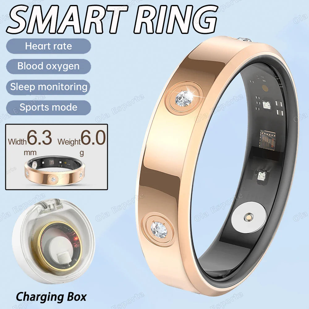 2025 Smart Health Ring – Heart Rate & Stress Monitor, IP68 Waterproof