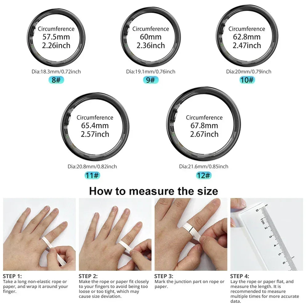 2024 COLMI R02 Smart Ring – Health Monitor & 5ATM Waterproof
