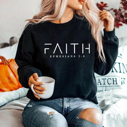 Trendy Faith Sweatshirt – Bible Verse Christian Apparel