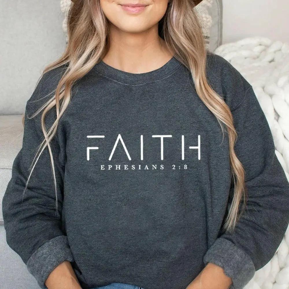 Trendy Faith Sweatshirt – Bible Verse Christian Apparel