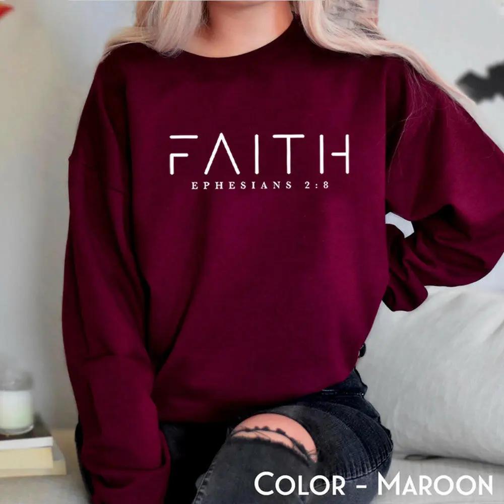 Trendy Faith Sweatshirt – Bible Verse Christian Apparel