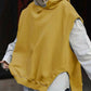 Women's Solid Color Style Loose Sleeveless Hooded Jacket Sweater