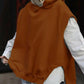 Women's Solid Color Style Loose Sleeveless Hooded Jacket Sweater