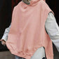 Women's Solid Color Style Loose Sleeveless Hooded Jacket Sweater