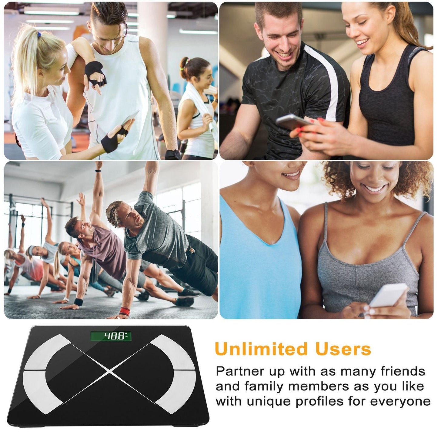 Smart Body Composition Scale – Digital BMI & Fat Monitor