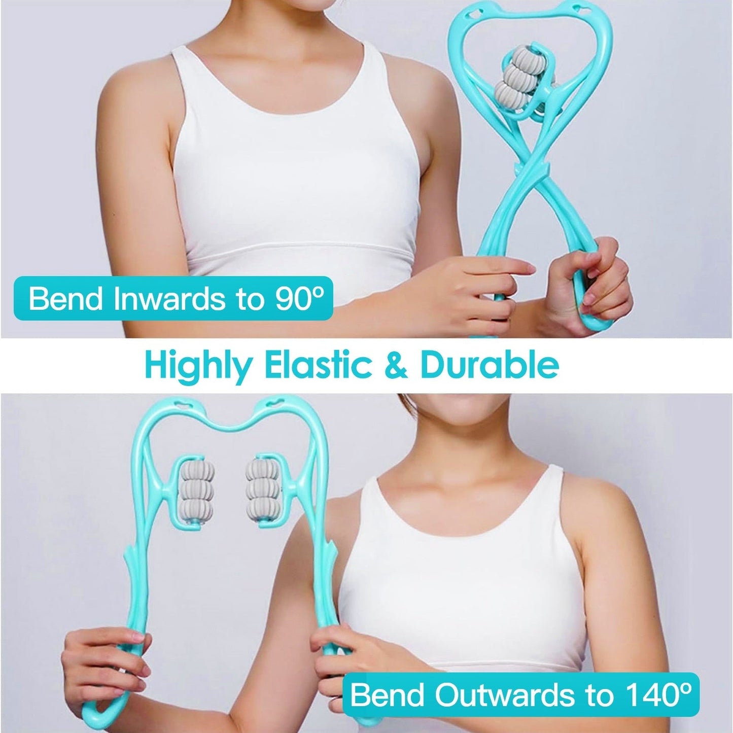 360° Rotatable Neck Roller Massager – 6-Ball Pain Relief