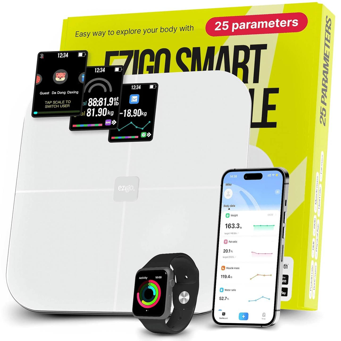 EziGo Smart Scale – 25 Body Metrics